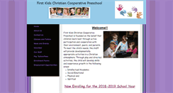 Desktop Screenshot of firstkidspreschool.org